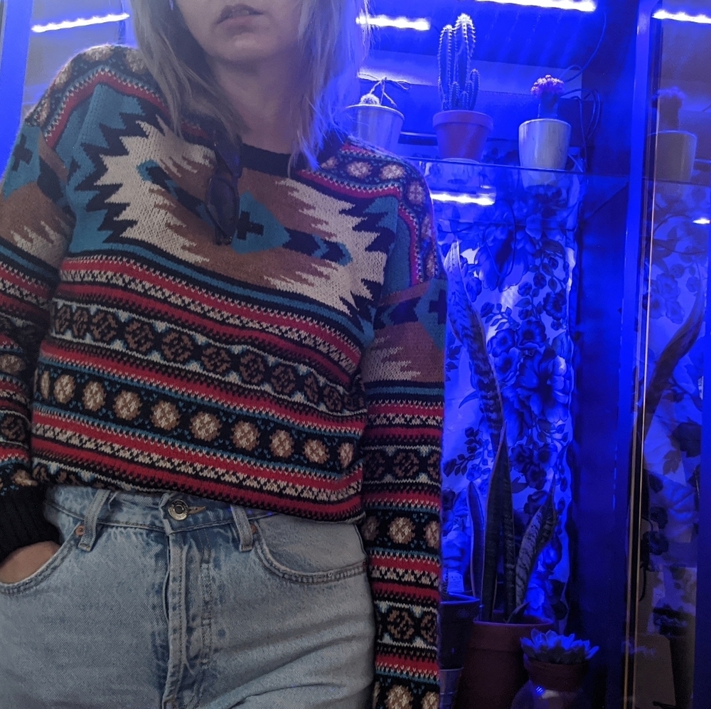Cozy af rabbit angora knit sweater